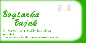 boglarka bujak business card
